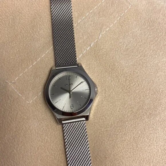 DKNY Women's Parsons Silver Mesh Stainless Steel Watch - Picture 6 of 6